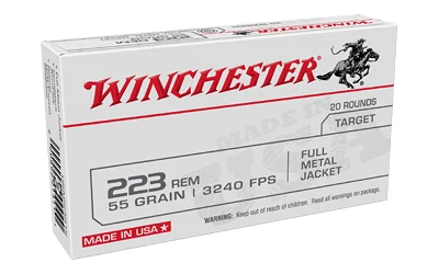 Winchester .223 Remington 55gr FMJ Brass – 20rd