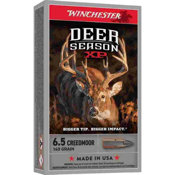 Winchester Deer Season XP Rifle Ammunition 6.5 Creedmoor 140gr PT 2900 fps 2650 fps 20/ct